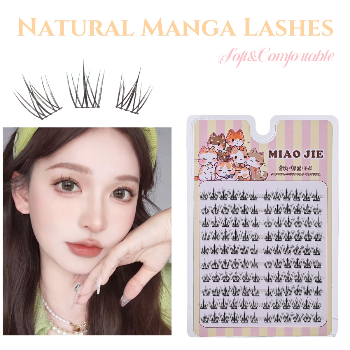 Eyelash Extension In Chinese - MIAOJIE-pestañas postizas de girasol, pestañas de