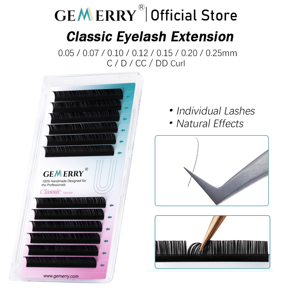 Eyelash Extension Korea Natural - Pestañas Postizas Individuales GEMERRY de 25