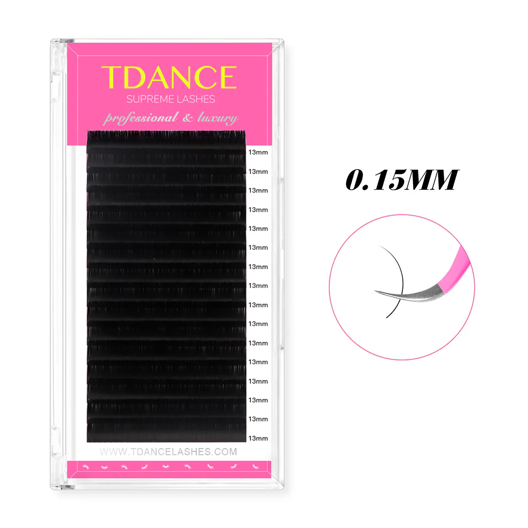 Eyelash Extension Korea Natural - Pestañas Clásicas TDANCE de 16 Filas,