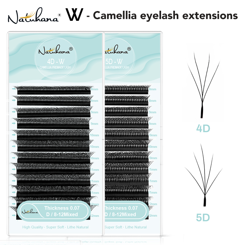 Eyelash Extension Human Hair - Pestañas NATUHANA Camellia W 3D 4D