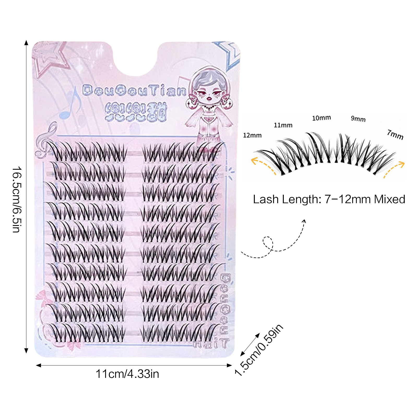 Pestañas postizas estilo zorro - Eyelash Extension Human Hair reseña y precio