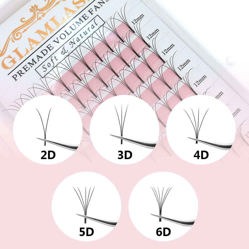 GLAMLASH 2D-6D ventiladores de - Eyelash Extension Korea Natural reseña y precio