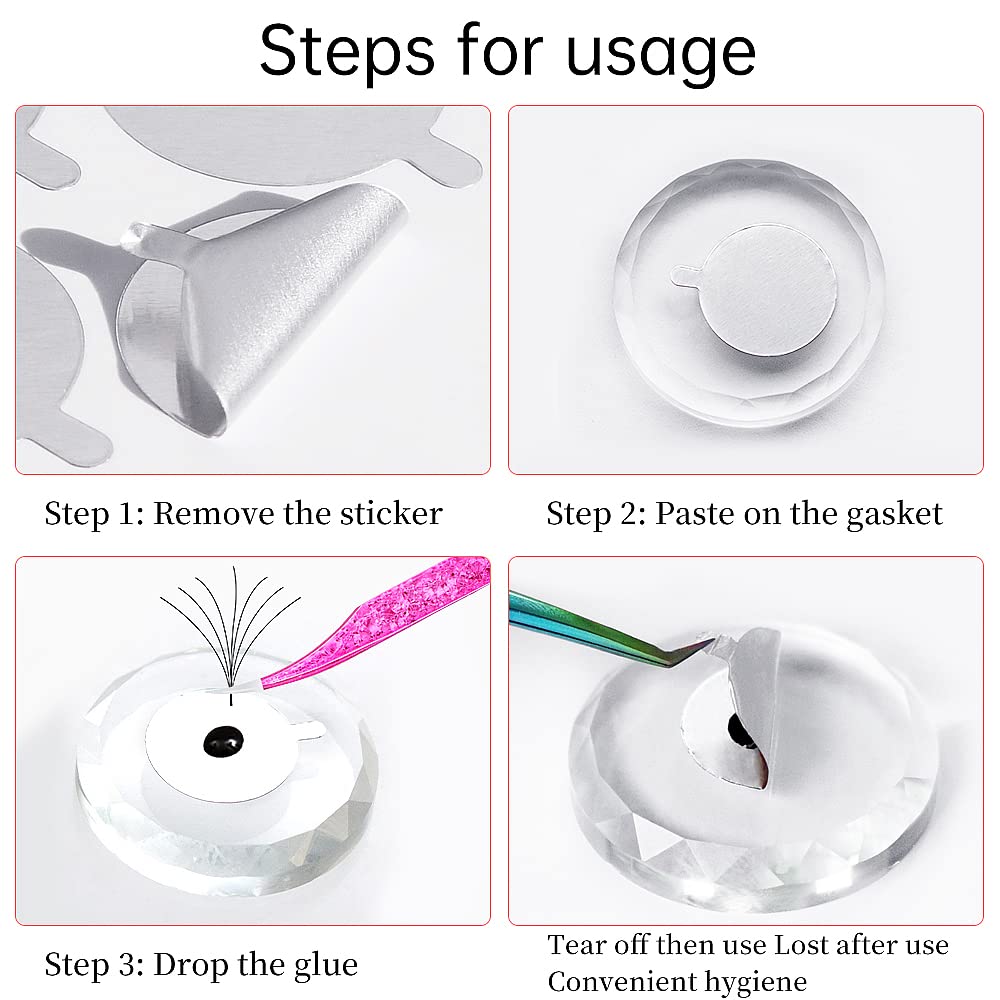 300 unidades de almohadillas a - Eyelash Extension Usa reseña y precio