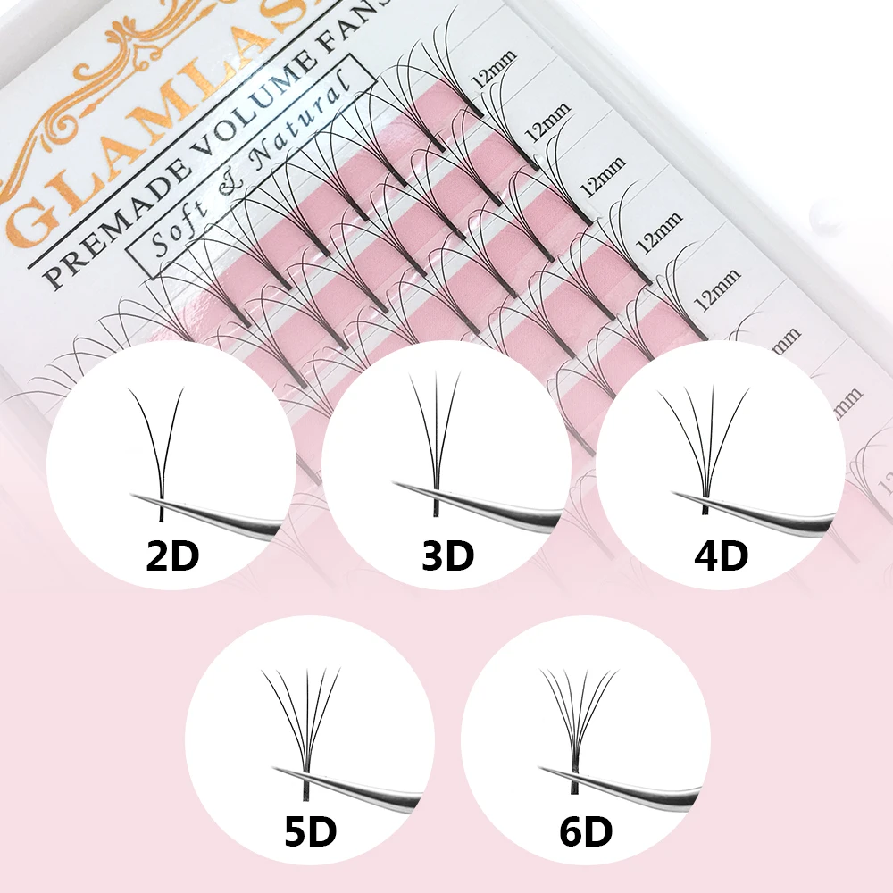 GLAMLASH 2D-6D ventiladores de - Eyelash Extension Korea Natural reseña y precio