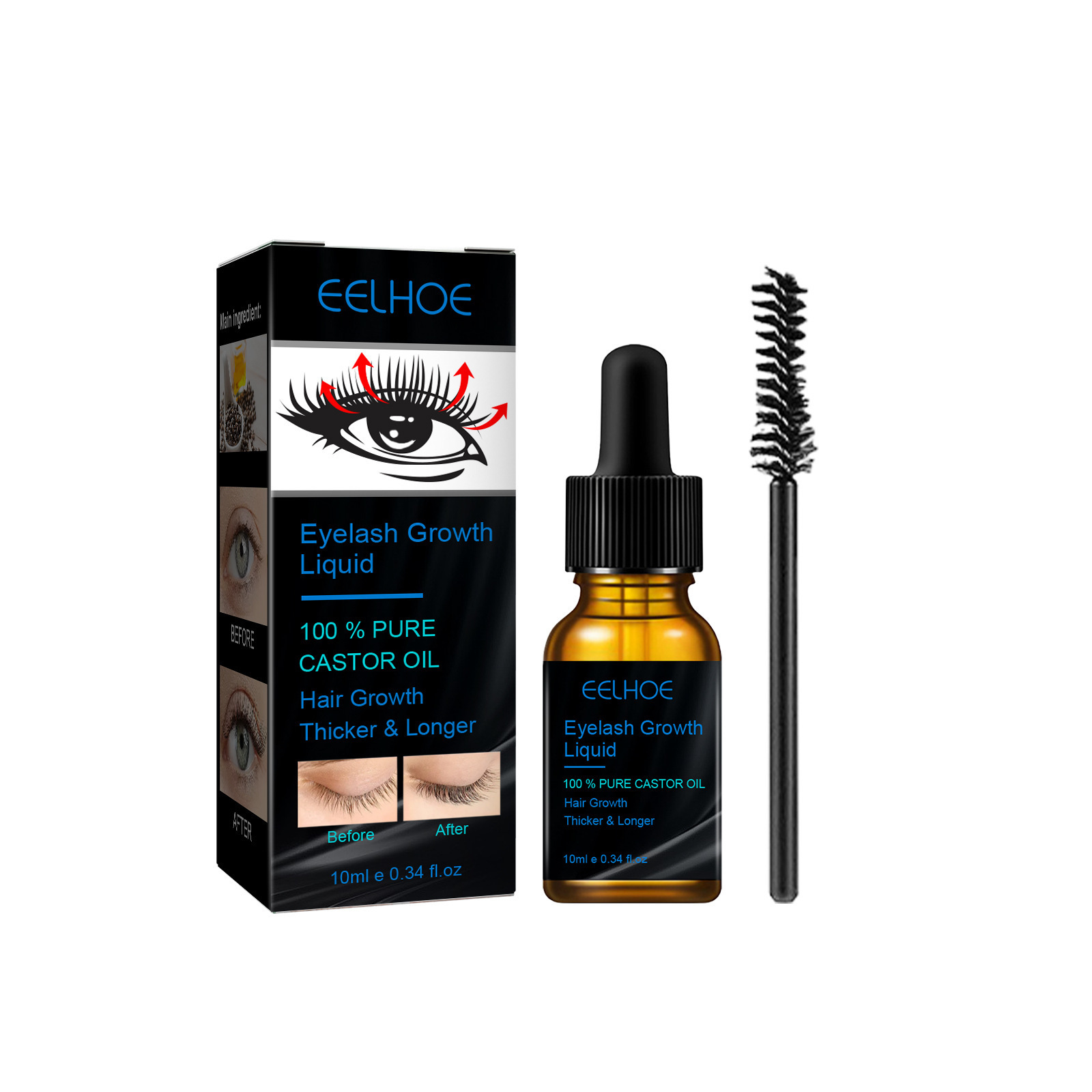 Suero de Aceite de Ricino para - Eyelash Extension Human Hair reseña y precio