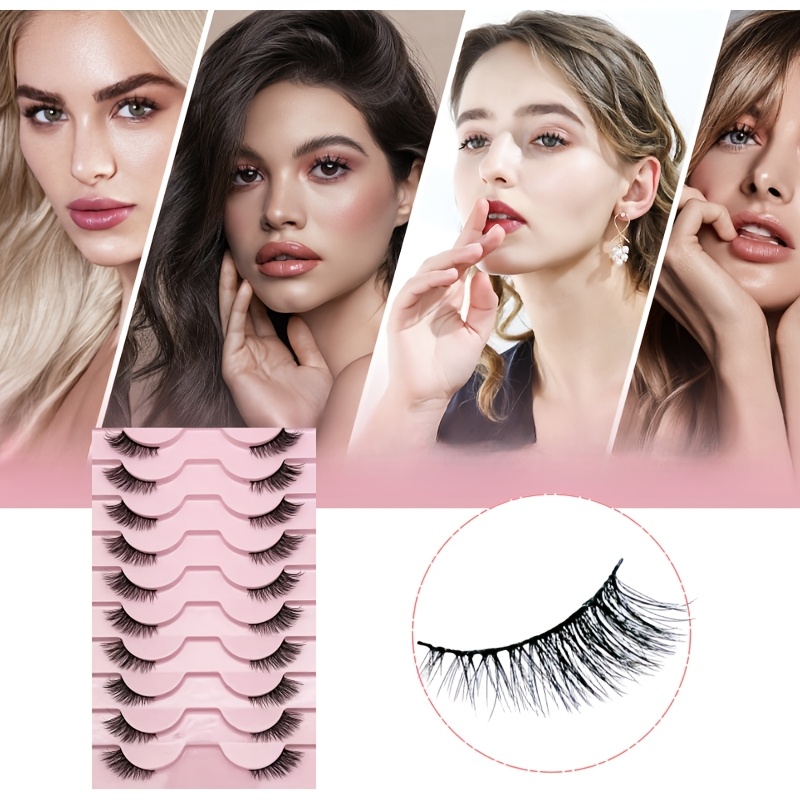 10 Pares de Pestañas Naturales - Eyelash Extension Volume reseña y precio