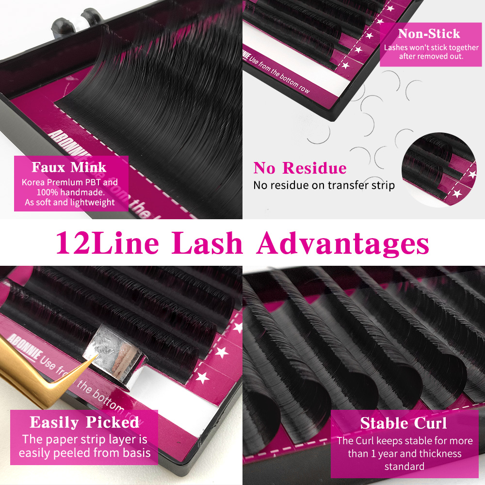 Abonnie 5 piezas/lote Pestañas - Eyelash Extension Korea Natural reseña y precio